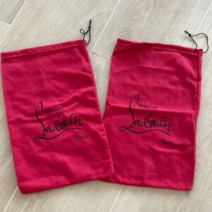 👠 2 Christian Louboutin Authentic  Shoe Heel Dust Bags